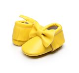 Baby Girl Shoes Moccasins Bow PU Leather Heart Embroidered Soft Soled Shoes for Infants Toddlers Esg10364