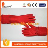 Ddsafety 2017 Latex Gloves with DIP Flock Liner Long Cuff