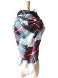 Winter Scarf Plaid Scarf Designer Unisex Acrylic Basic Shawls