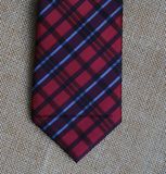 Black and Red Checked Handmade Poly Necktie