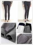 2015 Autumn Winter Fleece High Elasticed Woven Legging Pencil Pants for Wholesale