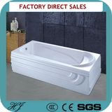 Soaking Double Skirt Side Semi Freestanding Acrylic Bathtub (416)