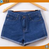 Ome Denim Shorts Fashion Blue Basic Jeans Short for Women