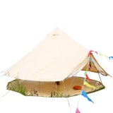 100% Cotton Canvas Teepe Camping Waterproof Bell Tent for Family
