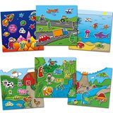 Fancy Children Pop-up Book Reusable Sticker Pad with Separated Scenes