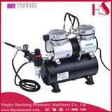 As196k PRO Powerful Twin Cylinder Piston Airbrush Air Compressor W/ Tank Hobby T Shirt