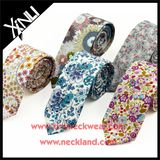 China Factory Wholesale Floral Custom Print Cotton Silk Necktie