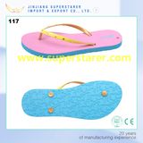 Funky PE Flip Flops Slippers with Decoration PVC Strap