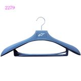 4.0mm Hook Black Rubber Coating Heavy Coat Hanger with Bar