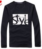 Cotton Digital Printing Long Sleeve Black Sweater