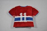 Plush T-Shirt Cushion with Numbers Embroider