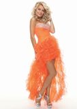 Latesfront Short Long Back Beaded Tulle Prom Dresses (PD3017)