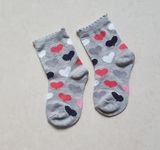 Cotton Baby Socks with Full Heart Design Body