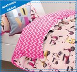 Kids Bedding Pink Scooter Cotton Duvet Cover Set