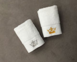 100% Cotton Soft White Customized Logo Hotel Hand Towels