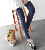 New Style Ladies Outer Wear Strip Cotton Pencil Pants (20222-1)