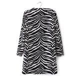 Factory OEM High Quality Zebra Print Winter Women Coat