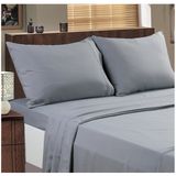 Solid Color Microfiber Bedroom Set Bed Sheet