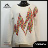 Women Lightning Patterned Colored Knitted Sweater