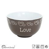Color Glazing with Romantic Words Small Bowl