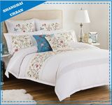 6 Piece White Gardens Printed Polyester Comforter Set