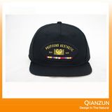 Native Patch Embroidery Black Snapback Hat