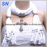 White Jesery Cross Pendant Scarf Attractive New Shawl