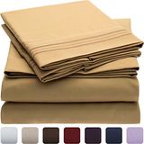 Comfortable Embroidery Brushed Microfiber Bed Sheet Set