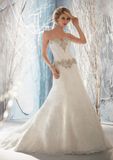 Crystal Beaded Embroidery A-Line Bridal Wedding Dresses (WMA3047)