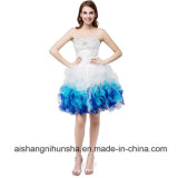 Sweetheart Organza Homecoming Dresses Beaded Rhinestones Prom Dress