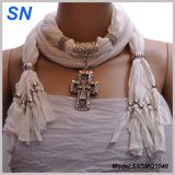 Jesery Cross Pendant Scarf Attractive New Shawl