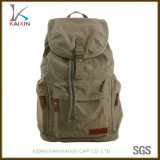 Custom Army Green Canvas Travel Bag Hiking Backpack