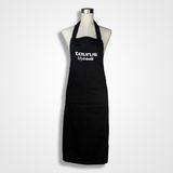 Adult Black Cotton Blend Apron with Adjustable Neck Strap Kitchen Aprons