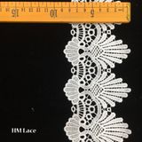 9cm Amelia White Scallop English Lace Trim, Bridal, Wedding Dress Trimming, Home Decor, Shabby Chic, Tea Party, Fashion Design Trimming Hmhb1008