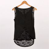 Elegant Women Lace Loose Chiffon Vest Sleeveless Tank Top