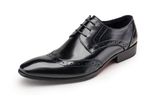 Italian Mens Leather Black Dress Shoes for Business Office