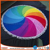 Reactive Printing Microfiber Beach Towel with Tassel