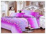 Twin Size Poly/Cotton Material Printed Bedding Set Bed Sheet