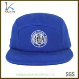 Custom Cotton Blue Embroidery Hats and Caps 5 Panel