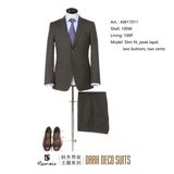 OEM Peak Lapel Wool Slim Fit Men's Business Suit