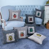 Hand-Made Decorative Cushion/Pillow with Insect Pattern (MX-47)
