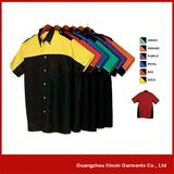 2017 New Design Custom Fully Button Down Motor Pit Crew Shirts (S02)