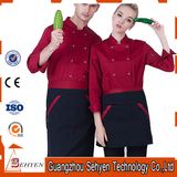 Cook Long-Sleeve Autumn Workwear Chef Uniform of Cotton