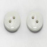 White Color 2 Holes Plastic Button for Shirt Garment