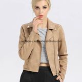 Fashion Women Suede Lapel Jacket Outer Wear Outdoor Coat