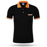 Men Left Chest Pocket Polo Shirt