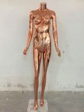 Fancy Headless Fiberglass Rose Gold Mannequin