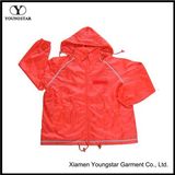 Women Polyester Waterproof Windbreaker Jacket with AC Coating