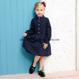 High Quality 100%Cotton Polka DOT Girl Dress Children Wear