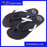 PE Speciall Design Double Color Strap Slippers for Ladies (PS-04-Black)